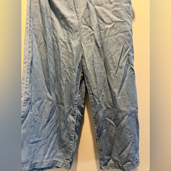 Love Tree Women's Juniors Smocked Culotte Chambray Jumpsuit - Picture 9 of 9